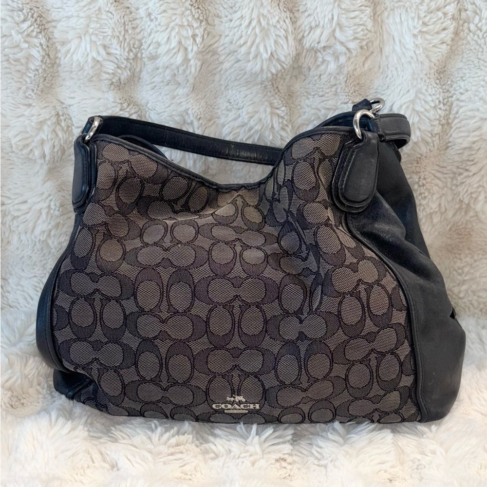 Coach Black and Gray Shoulder Bag